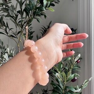 Elegant Pink Beaded Bracelet